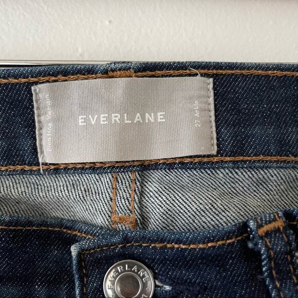 Everlane Jeans Womens 27 Ankle Blue Skinny Mid Rise Dark Wash Classic Preppy - Picture 8 of 13
